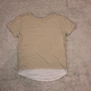 girls false double layer shirt